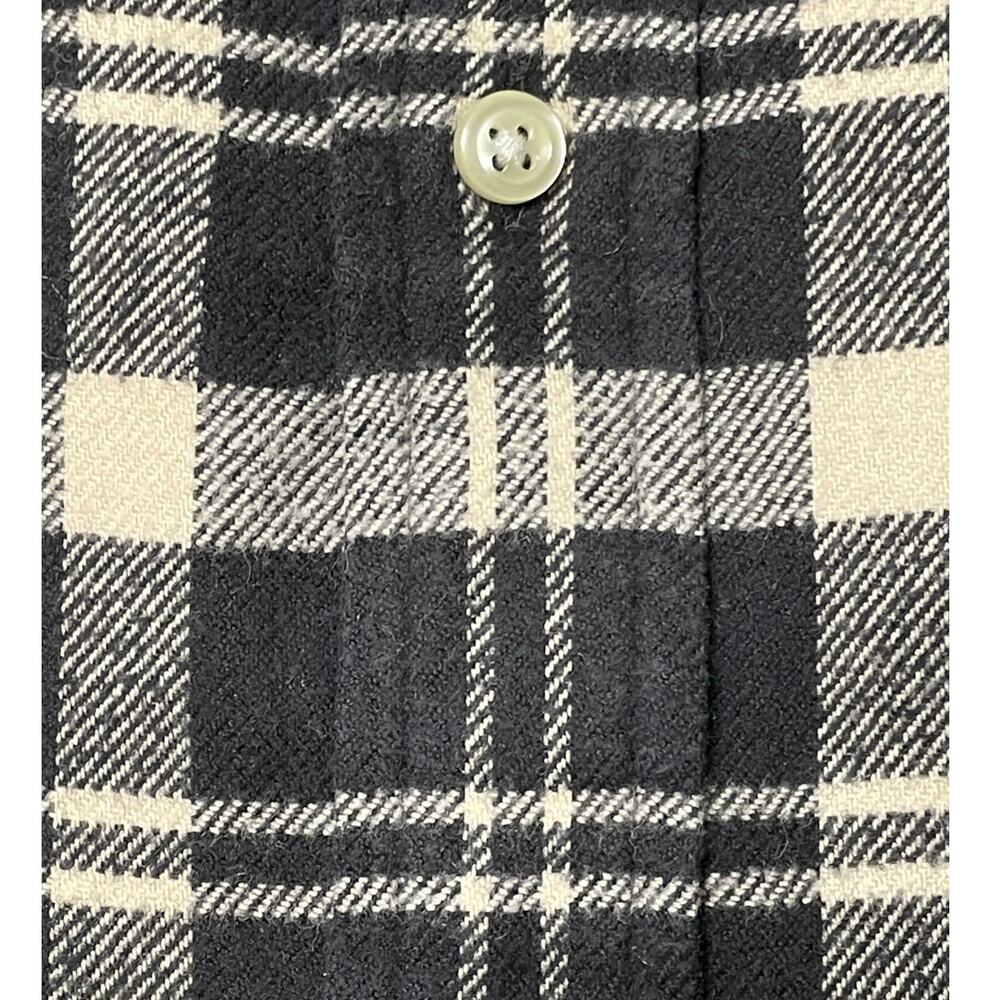 Ralph Lauren Black & Cream Plaid Performance Flannel Shirt XL - Picture 6 of 12